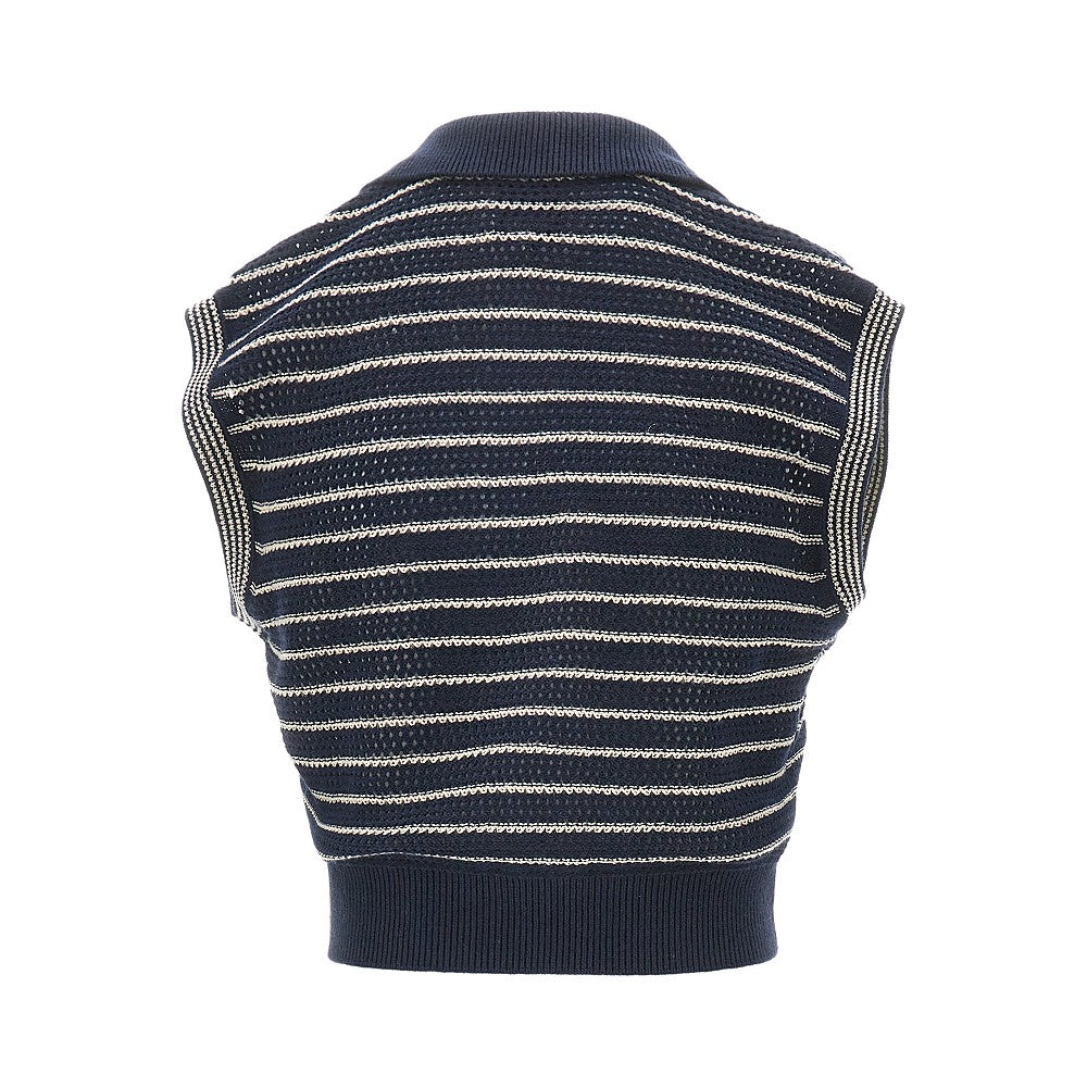 'EA Club' patch knitted vest
