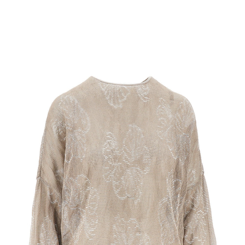 Jacquard cotton-blend sweater