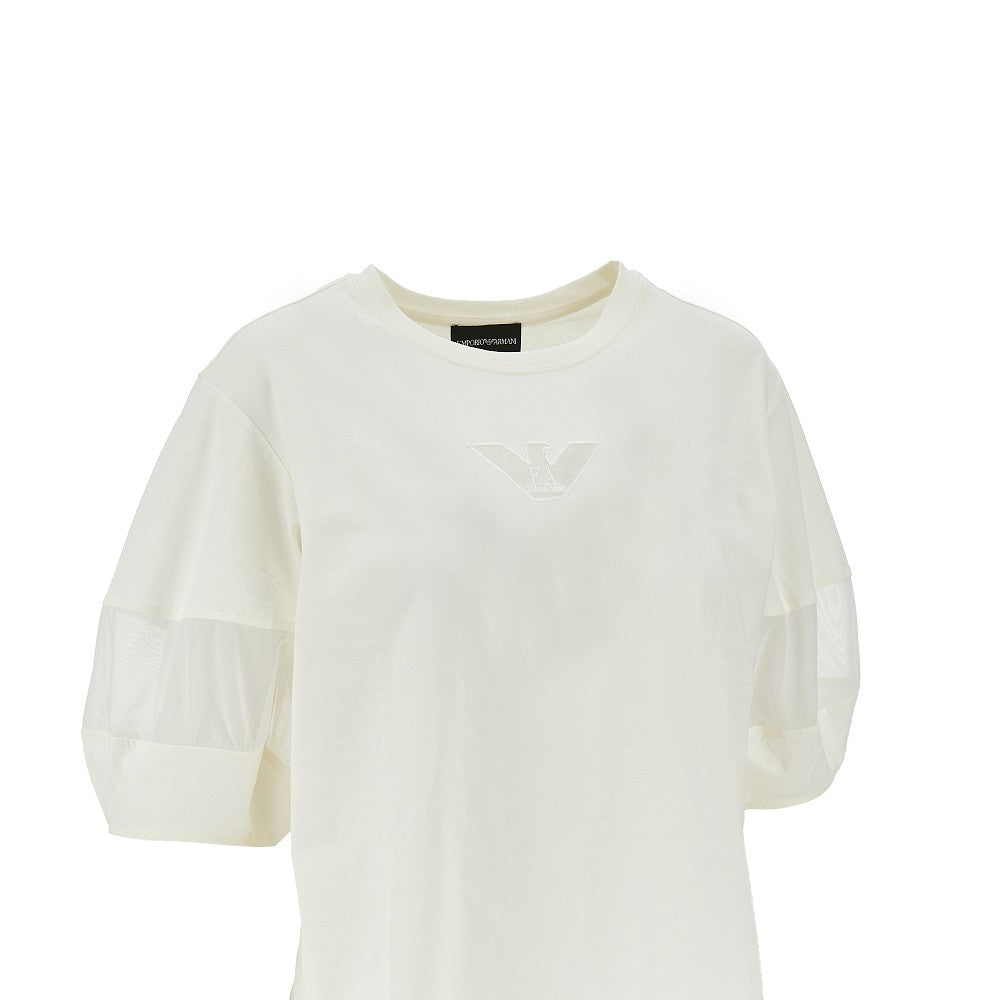 Supima cotton T-shirt with mesh inserts