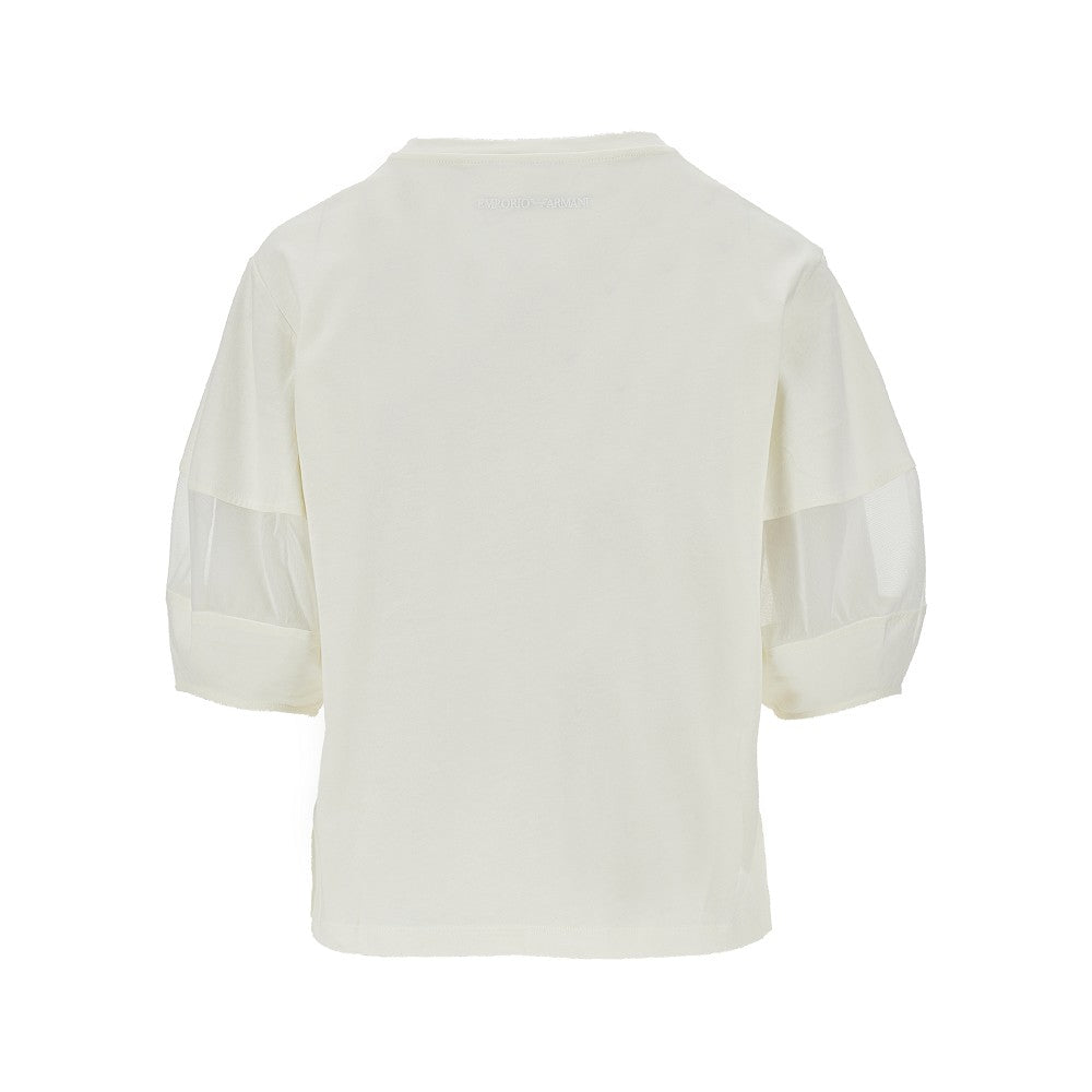 Supima cotton T-shirt with mesh inserts