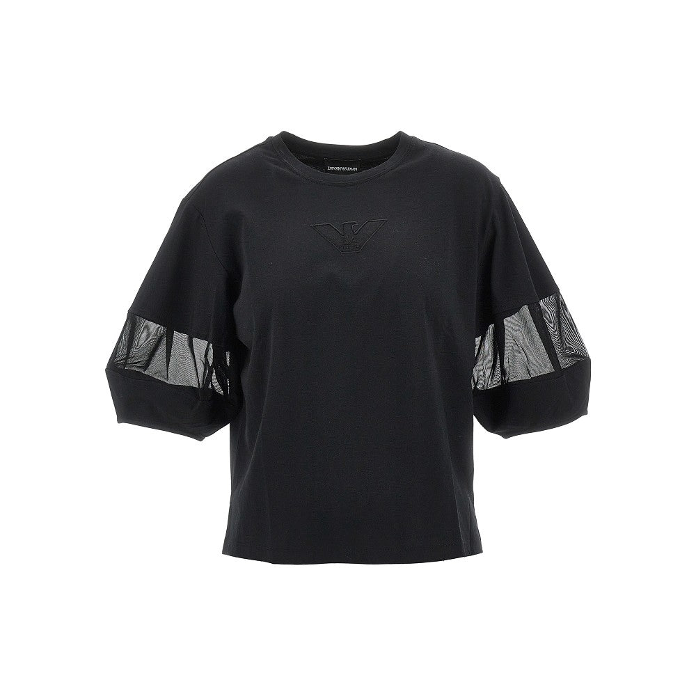 Supima cotton T-shirt with mesh inserts