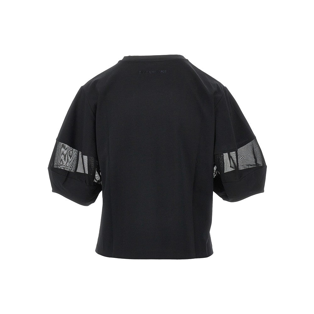 Supima cotton T-shirt with mesh inserts