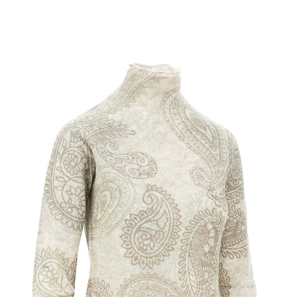 Pullover in maglia con stampa Paisley