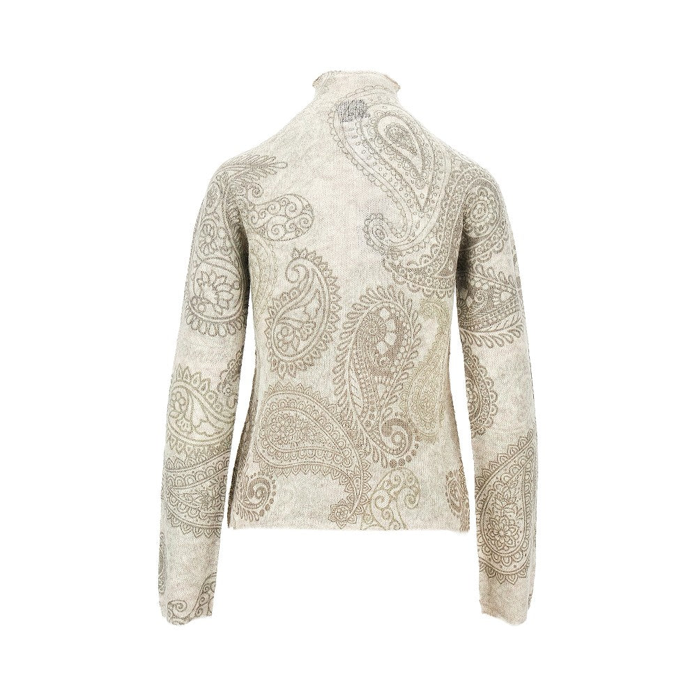 Pullover in maglia con stampa Paisley
