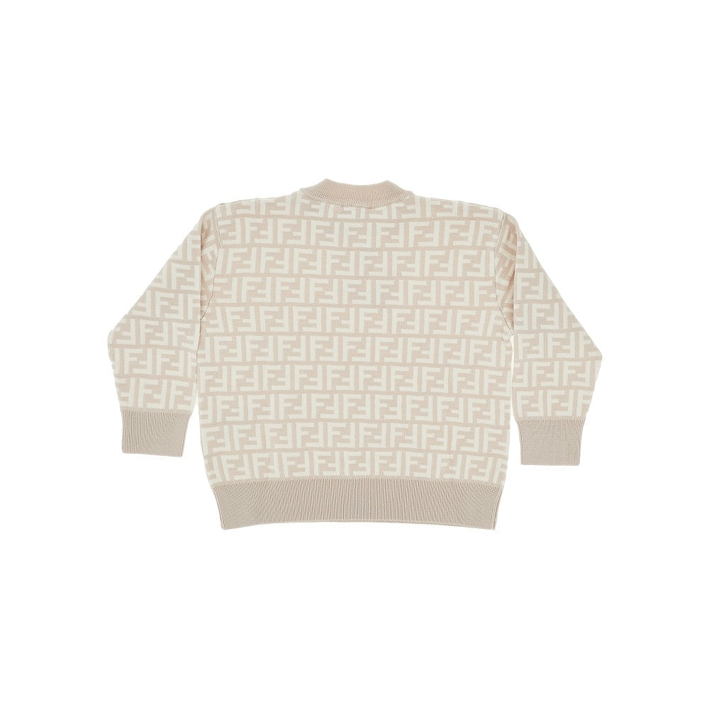 Pullover girocollo in lana FF