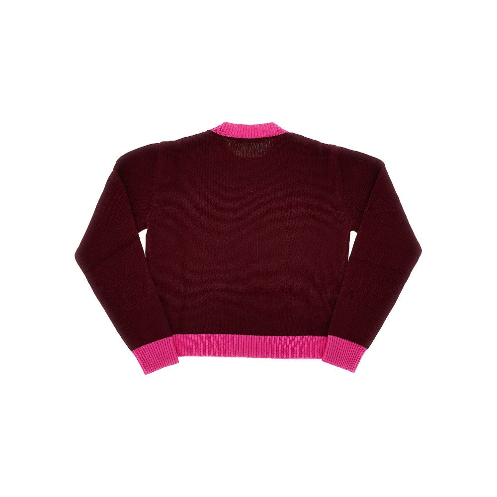 Wool and cashmere sweater with logo