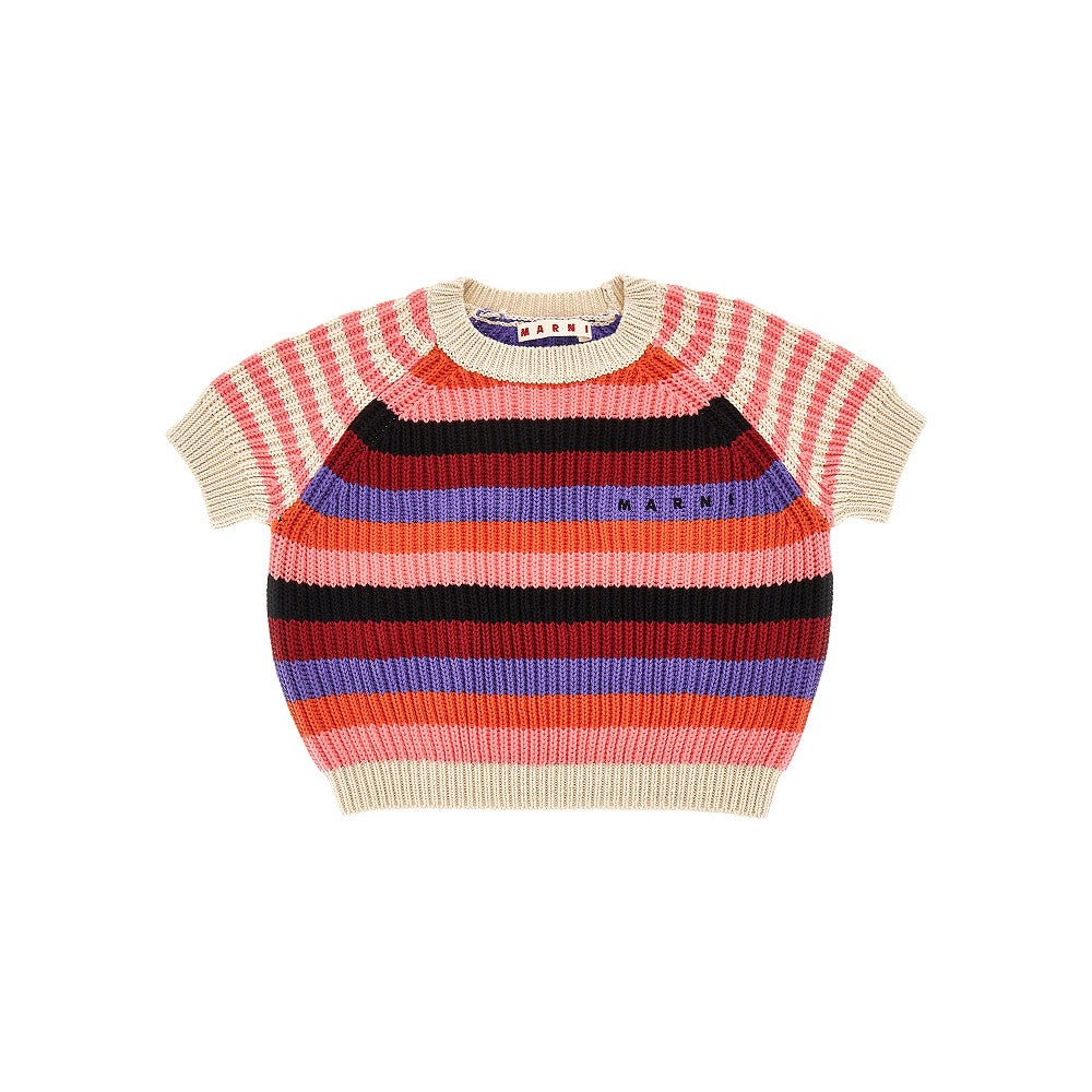 Top in maglia con motivo a righe
