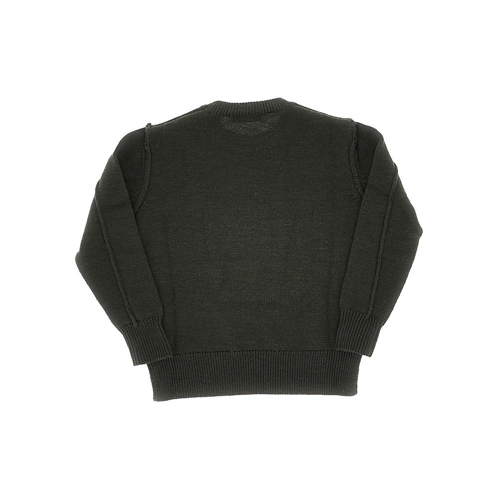 Pullover in misto lana con logo ricamato