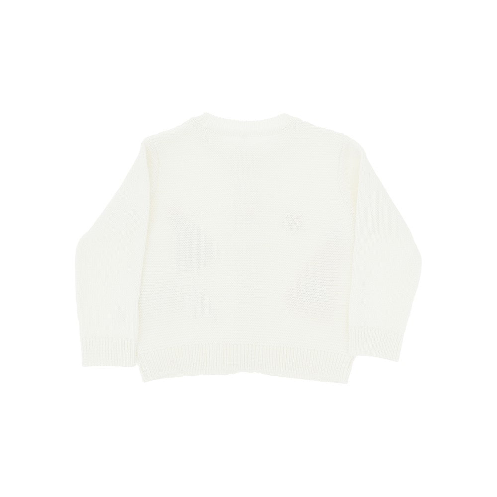 Cardigan in cotone con intarsi