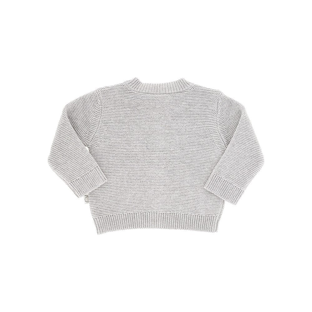 Cardigan in cotone con intarsi tigre