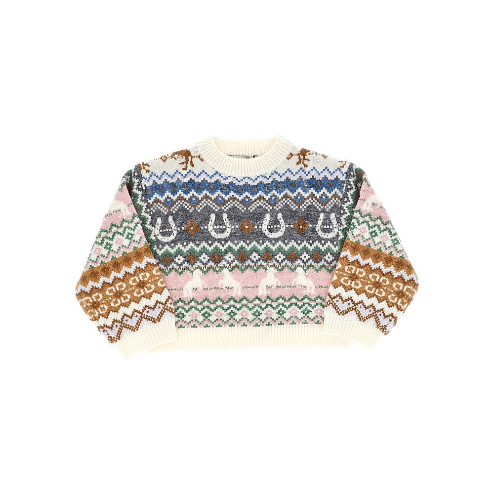 Jacquard wool sweater - KIDS