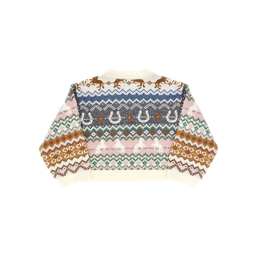 Jacquard wool sweater - KIDS
