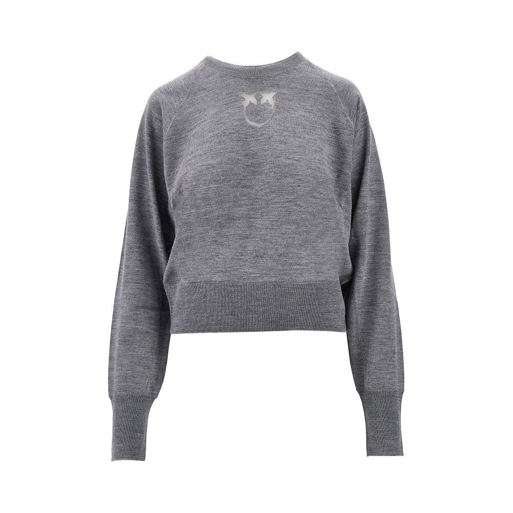 Pullover in maglia con logo Love Birds