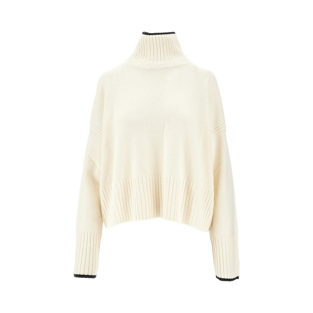 Pullover dolcevita in lana e cachemire