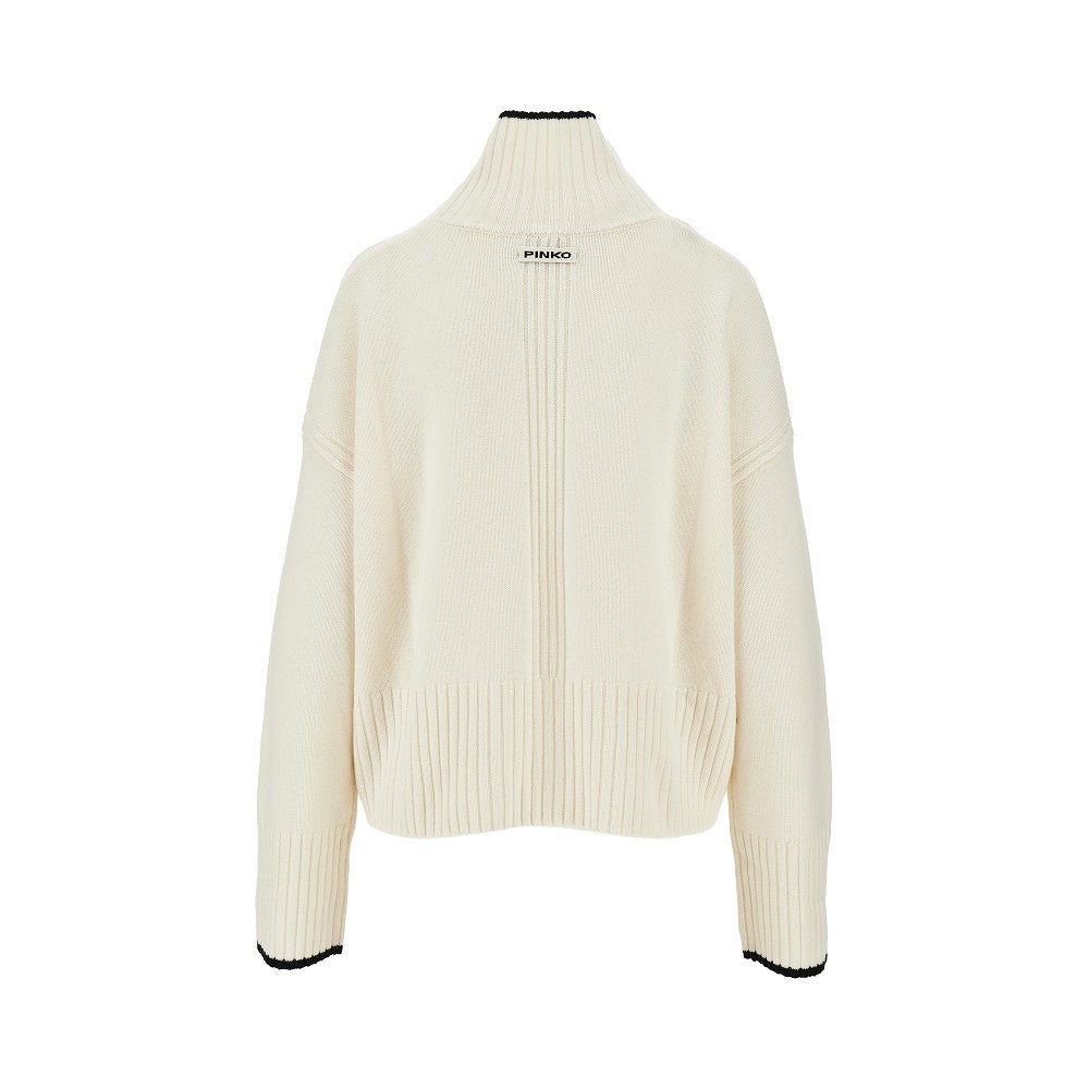 Pullover dolcevita in lana e cachemire