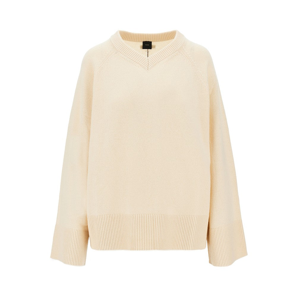 Pullover in lana e cachemire con scollo a V