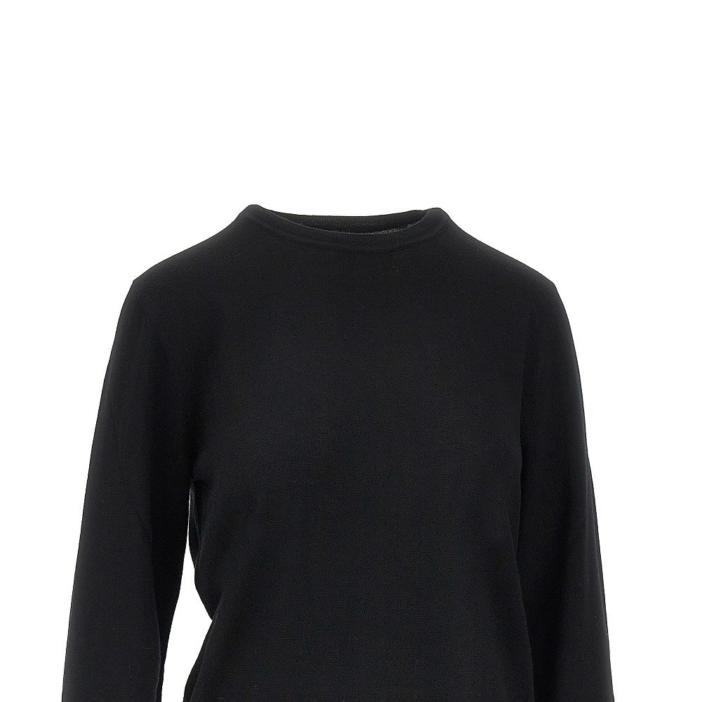 Pullover girocollo in lana merino
