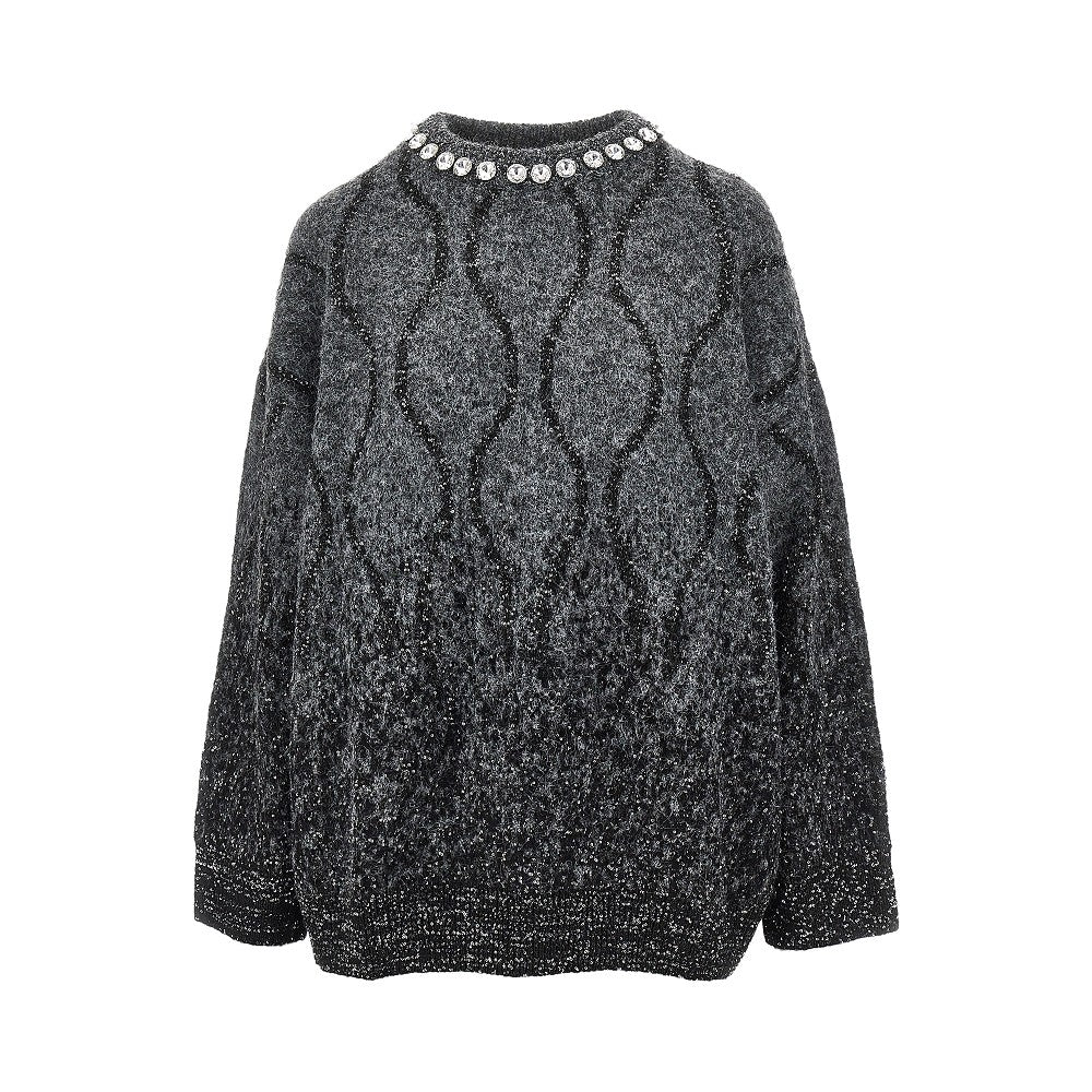 Pullover in maglia con paillettes