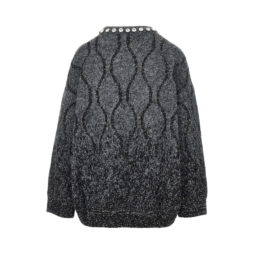 Pullover in maglia con paillettes