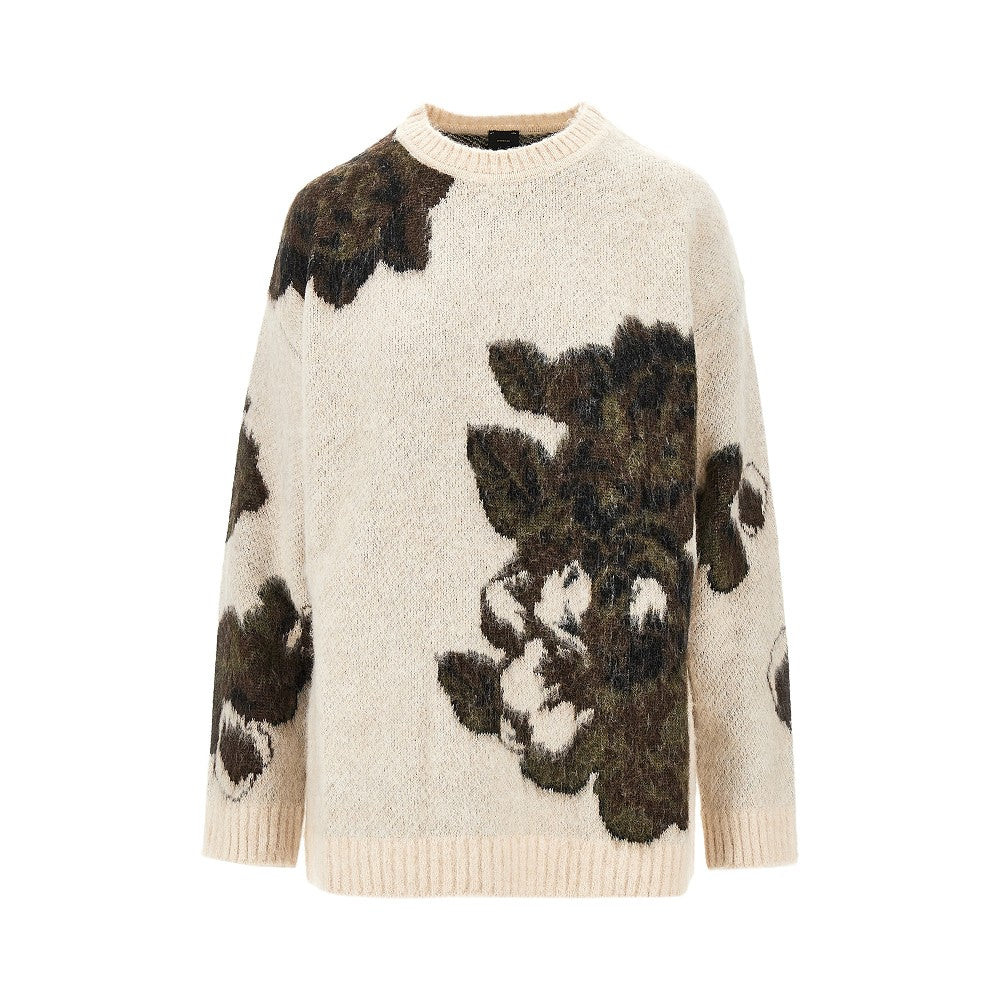 Pullover in misto lana e alpaca jacquard