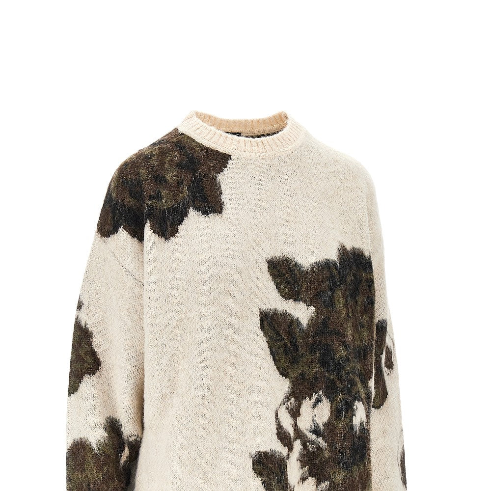 Pullover in misto lana e alpaca jacquard