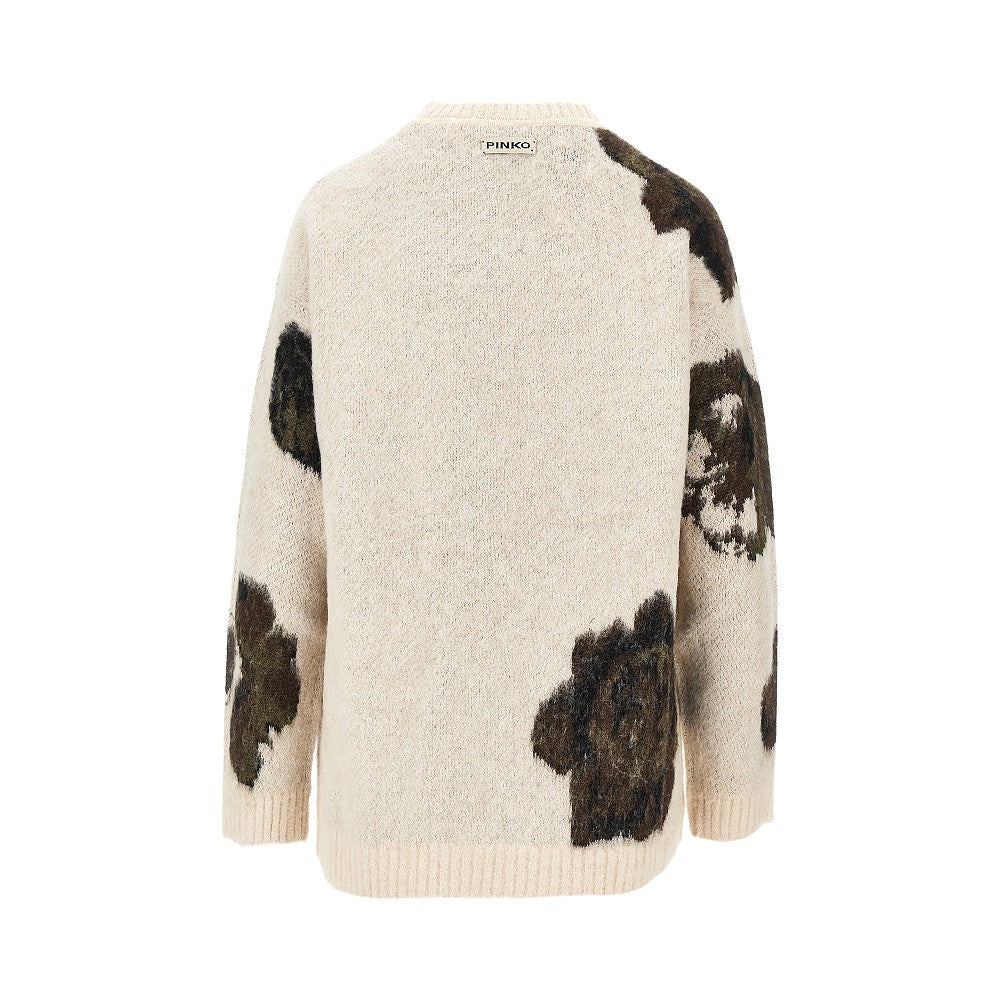 Pullover in misto lana e alpaca jacquard