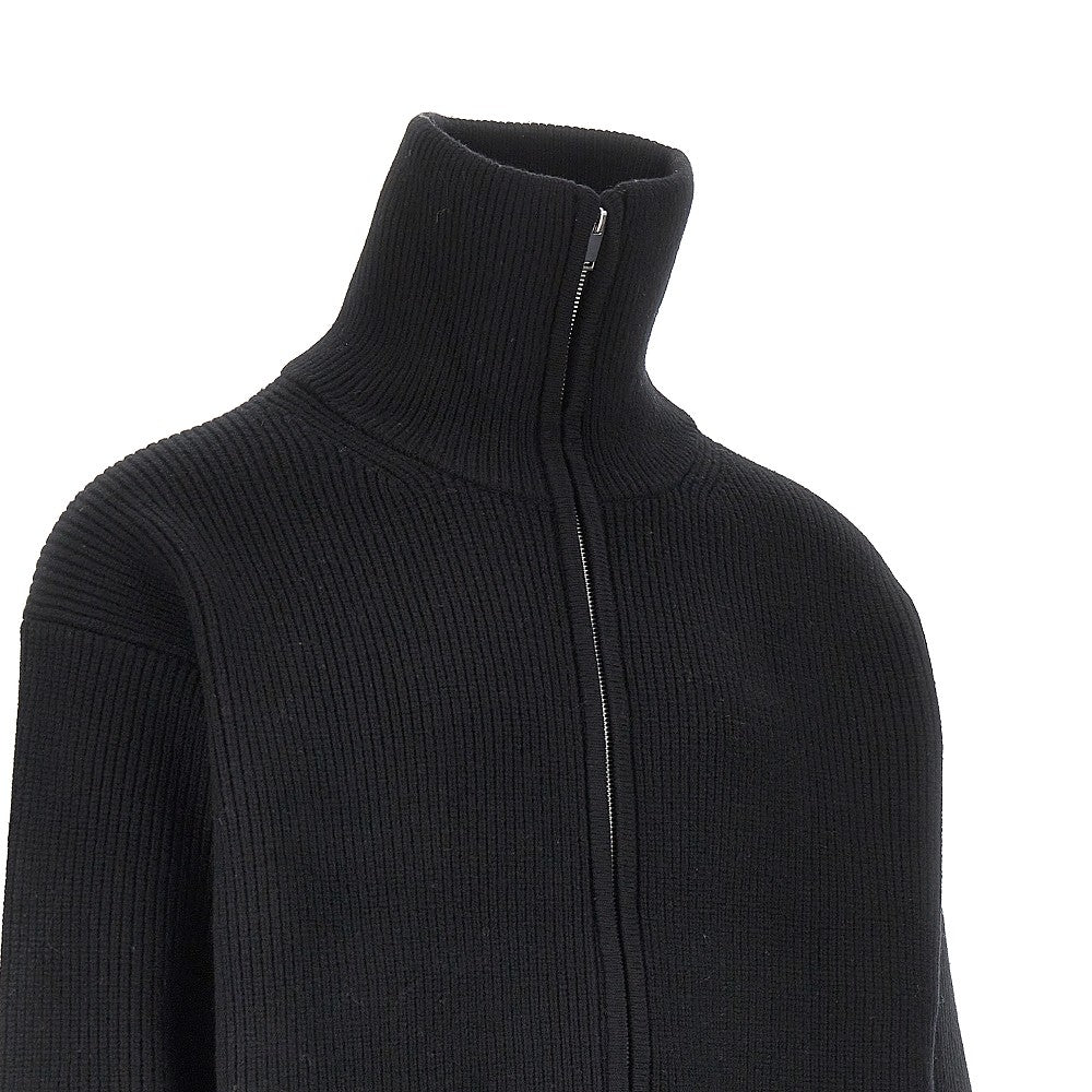 Cardigan full-zip in lana merino