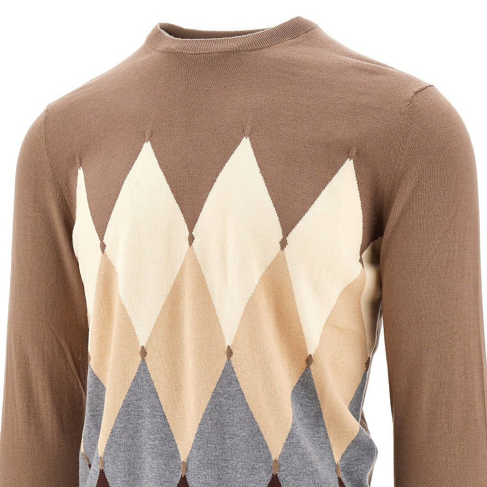 Cotton and cashmere crewneck sweater