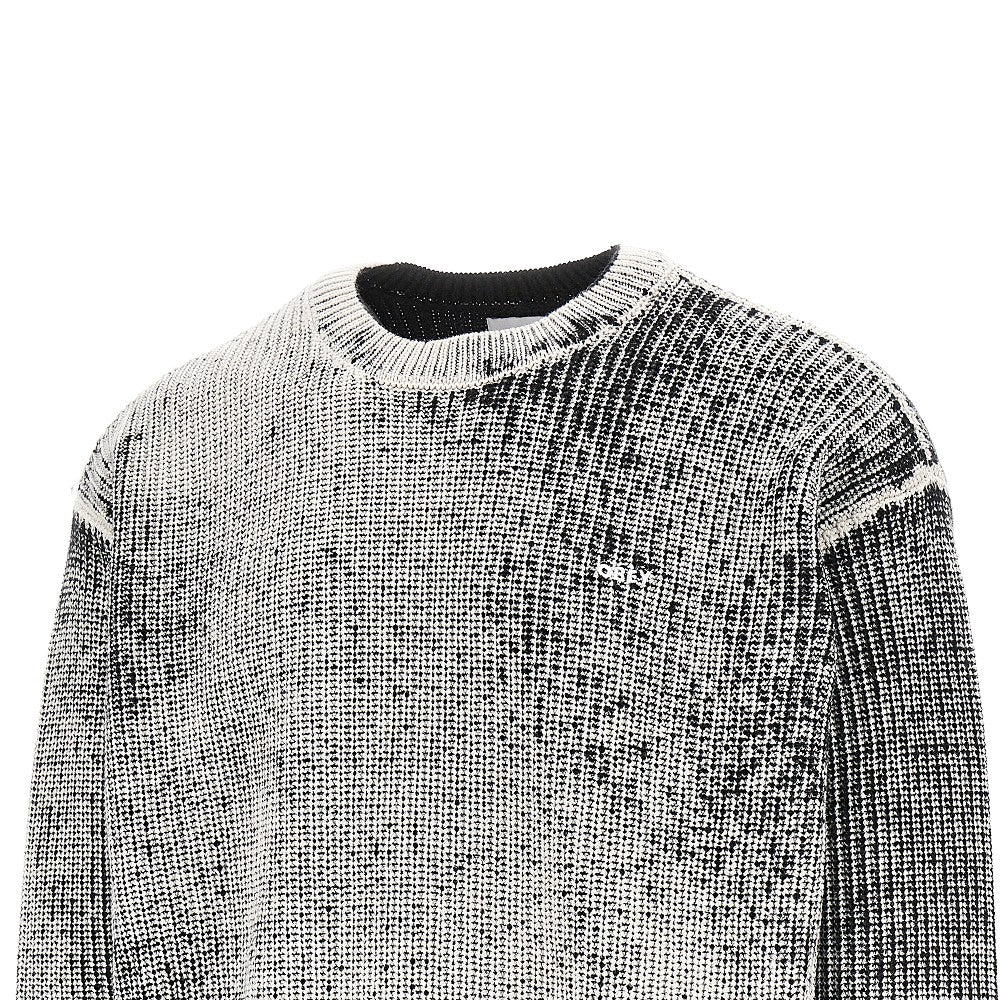 Pullover in misto cotone effetto spray