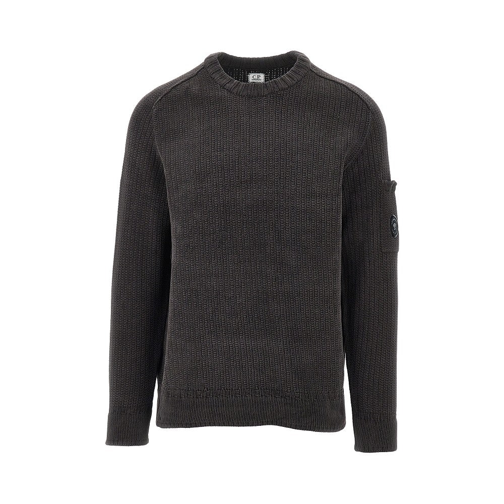 Pullover girocollo in ciniglia di cotone