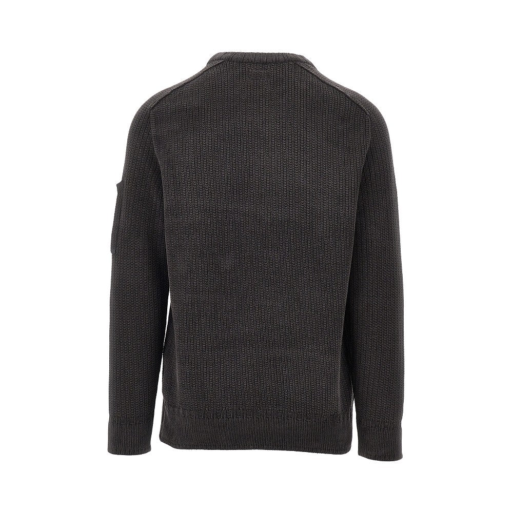 Pullover girocollo in ciniglia di cotone
