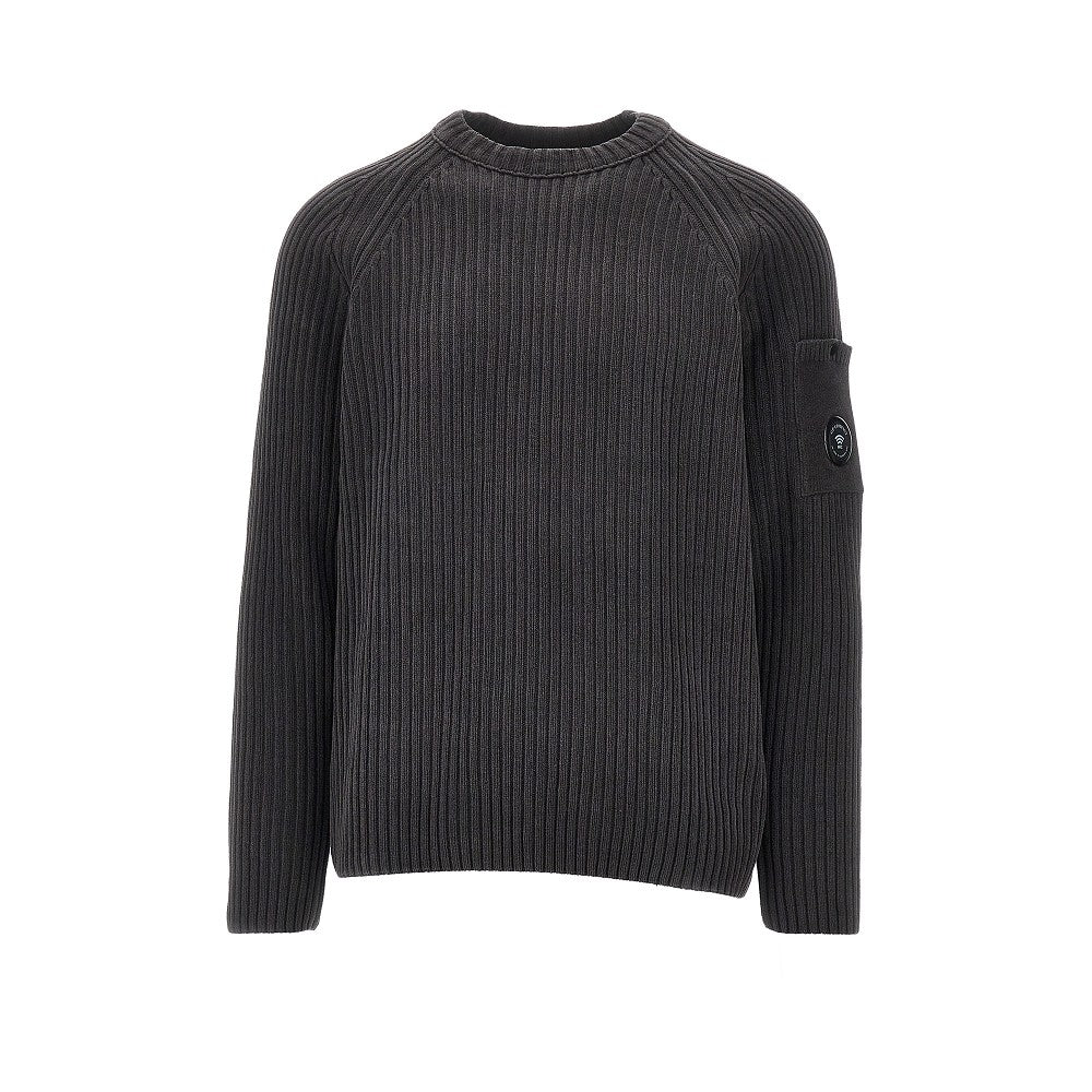 Pullover in ciniglia di cotone a coste