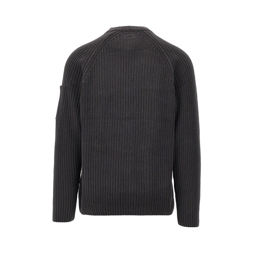 Pullover in ciniglia di cotone a coste