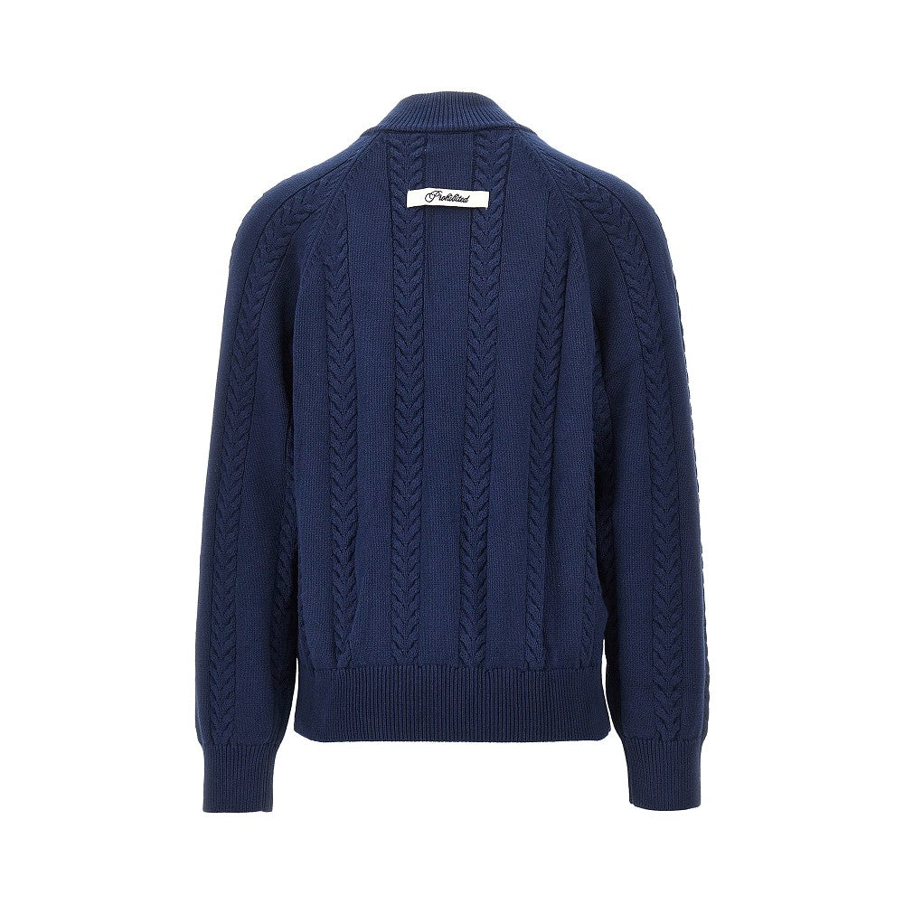 Cable knit quarter zip sweater