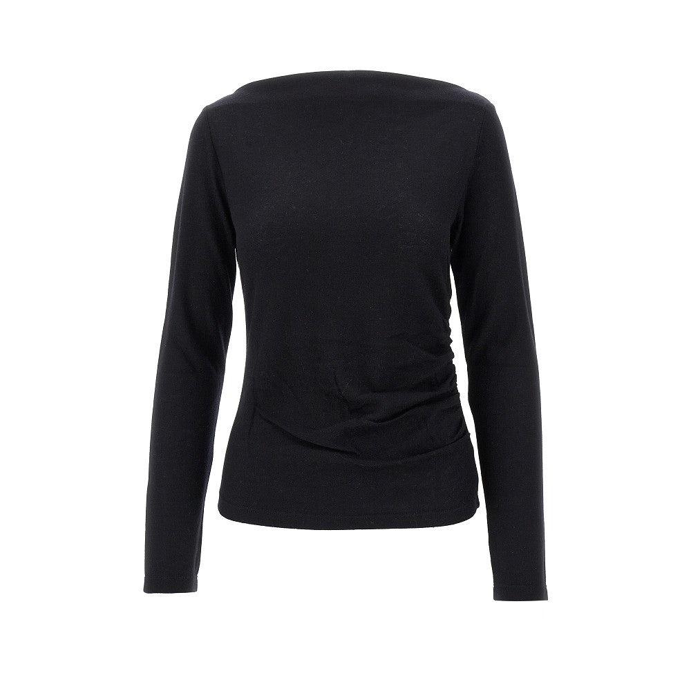 Cashmere-blend jersey top