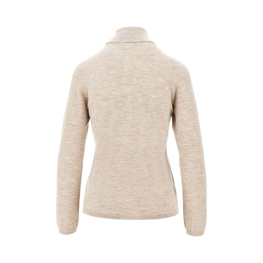 Cashmere yarn turtleneck sweater