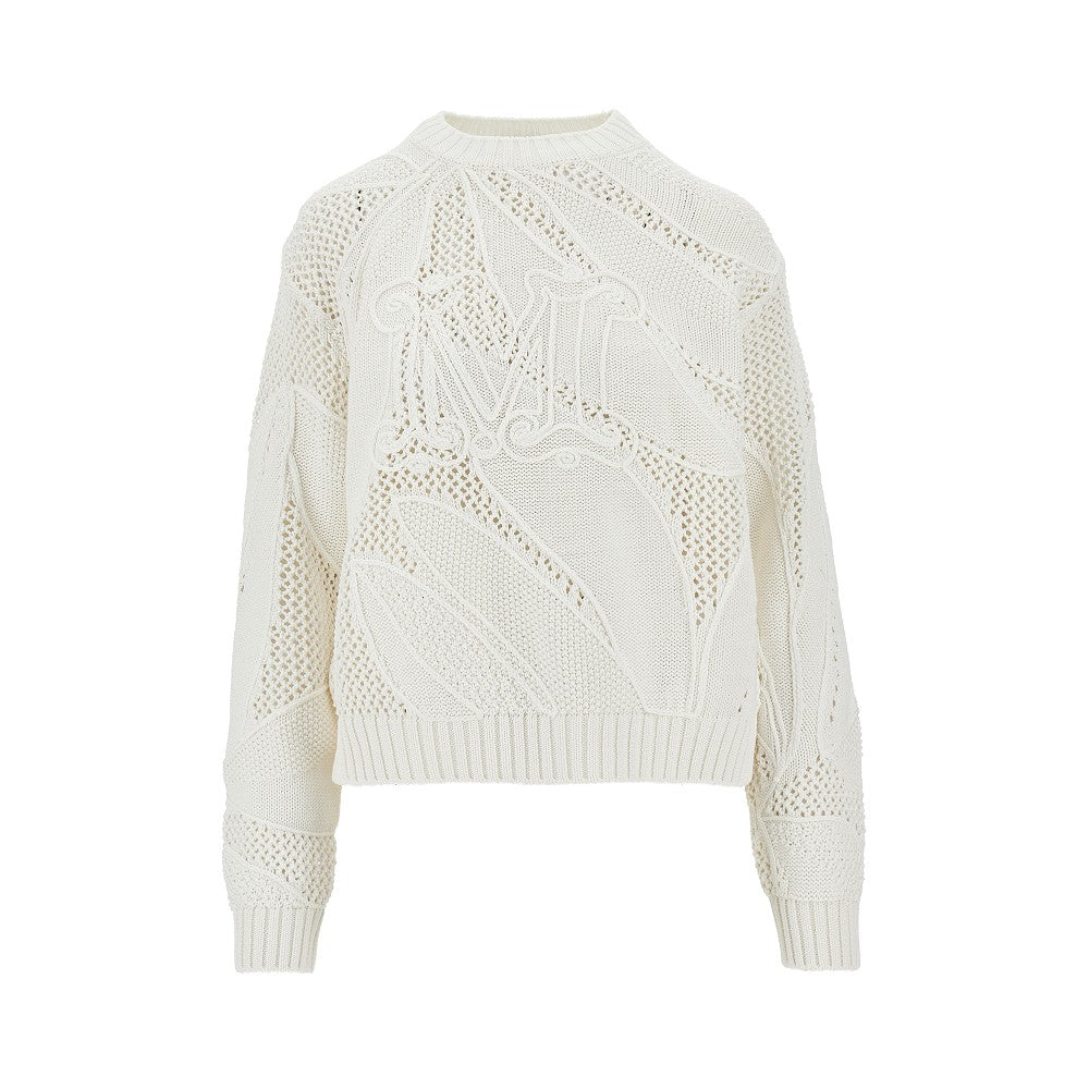 Pullover in cotone con ricamo cornely
