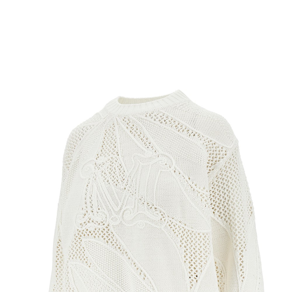 Pullover in cotone con ricamo cornely
