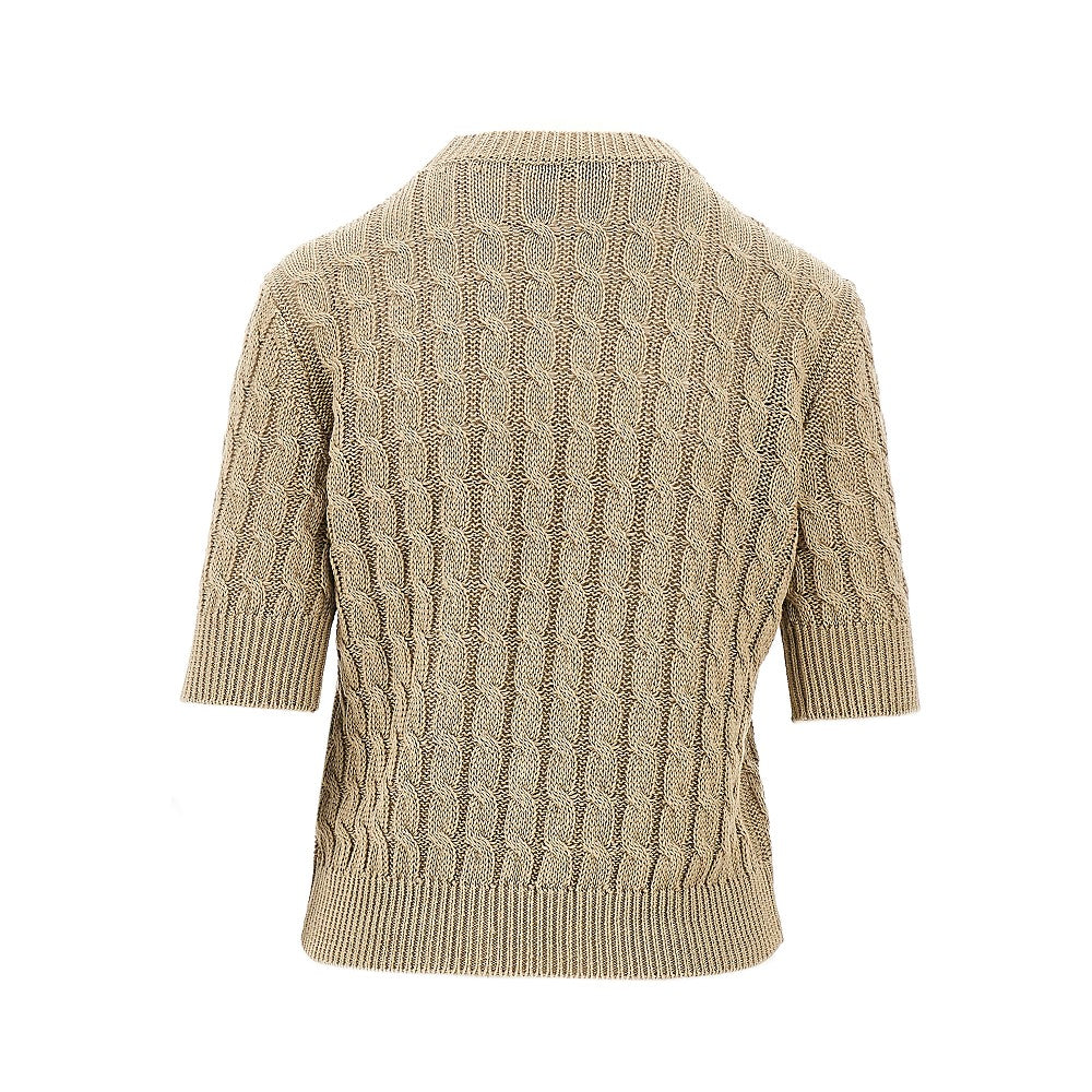 Pullover in lana a trecce