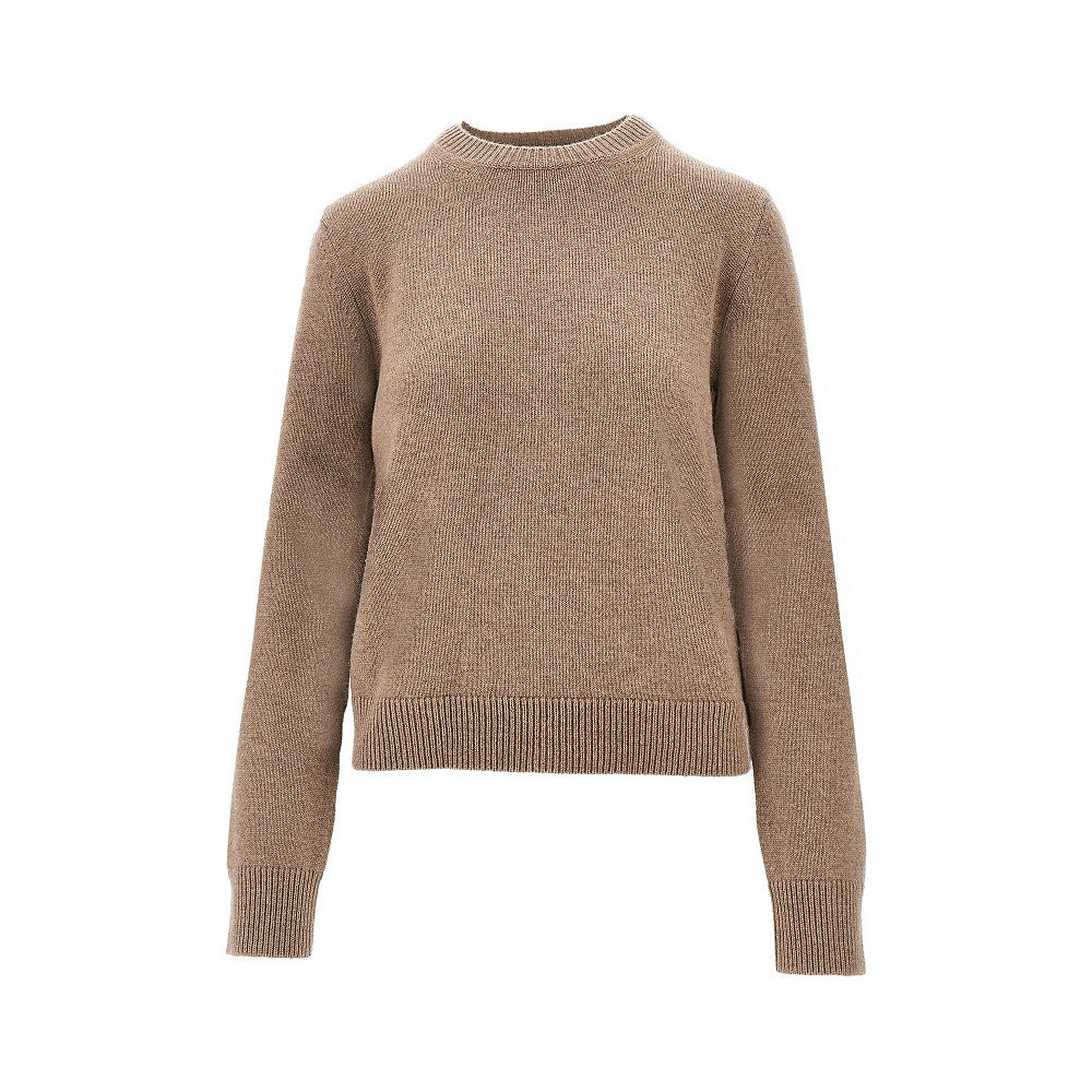 Pullover in lana e cachemire con toppe logate