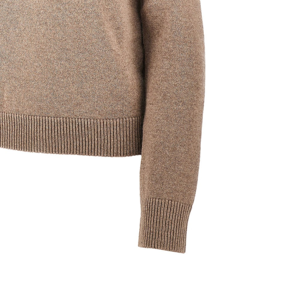 Pullover in lana e cachemire con toppe logate