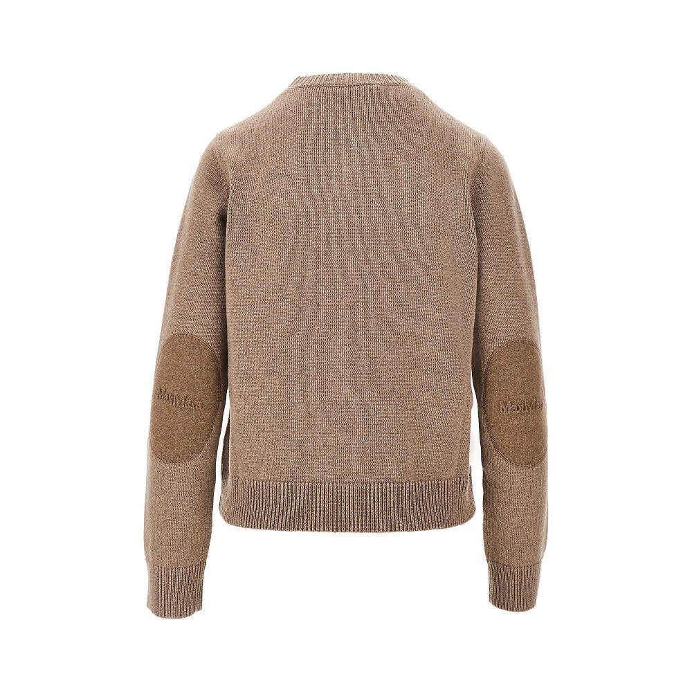 Pullover in lana e cachemire con toppe logate