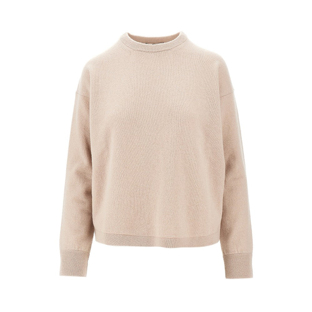 Pullover boxy in lana e cachemire
