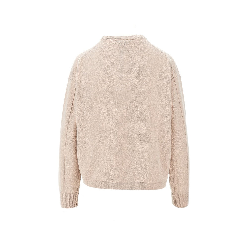 Pullover boxy in lana e cachemire
