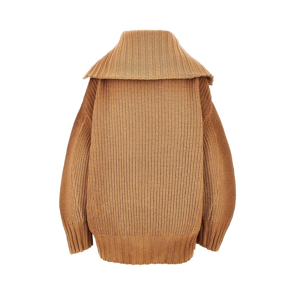 Pullover in lana e cachemire con zip