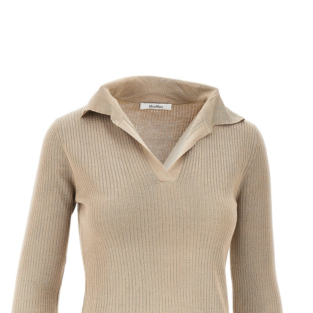 Polo in maglia di misto seta e cachemire