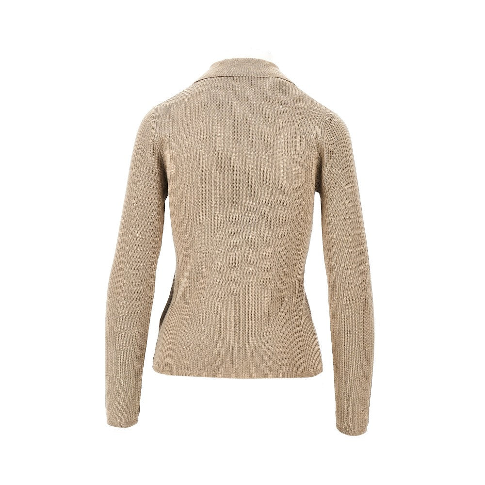 Polo in maglia di misto seta e cachemire