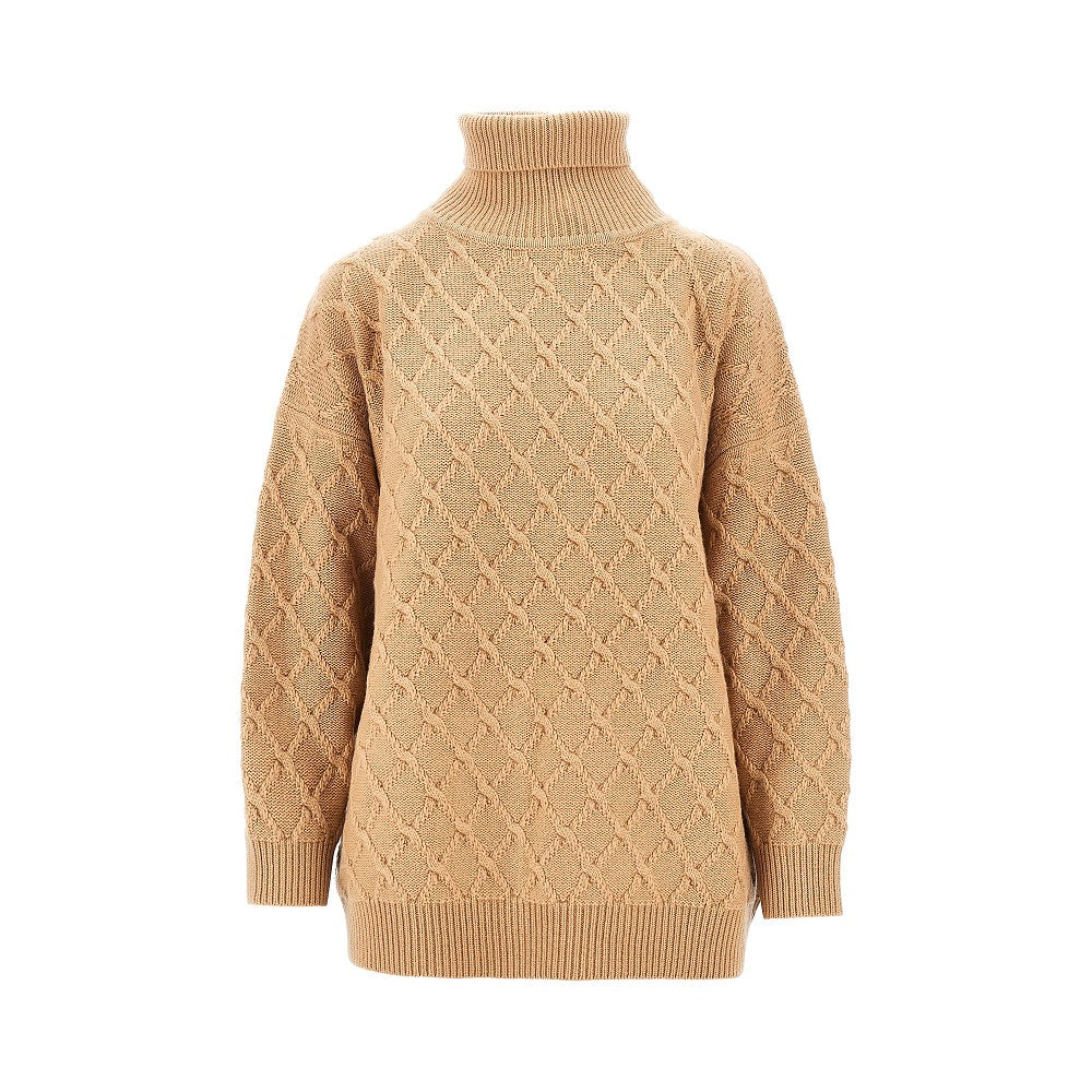 Pullover in lana e cachemire a rombi