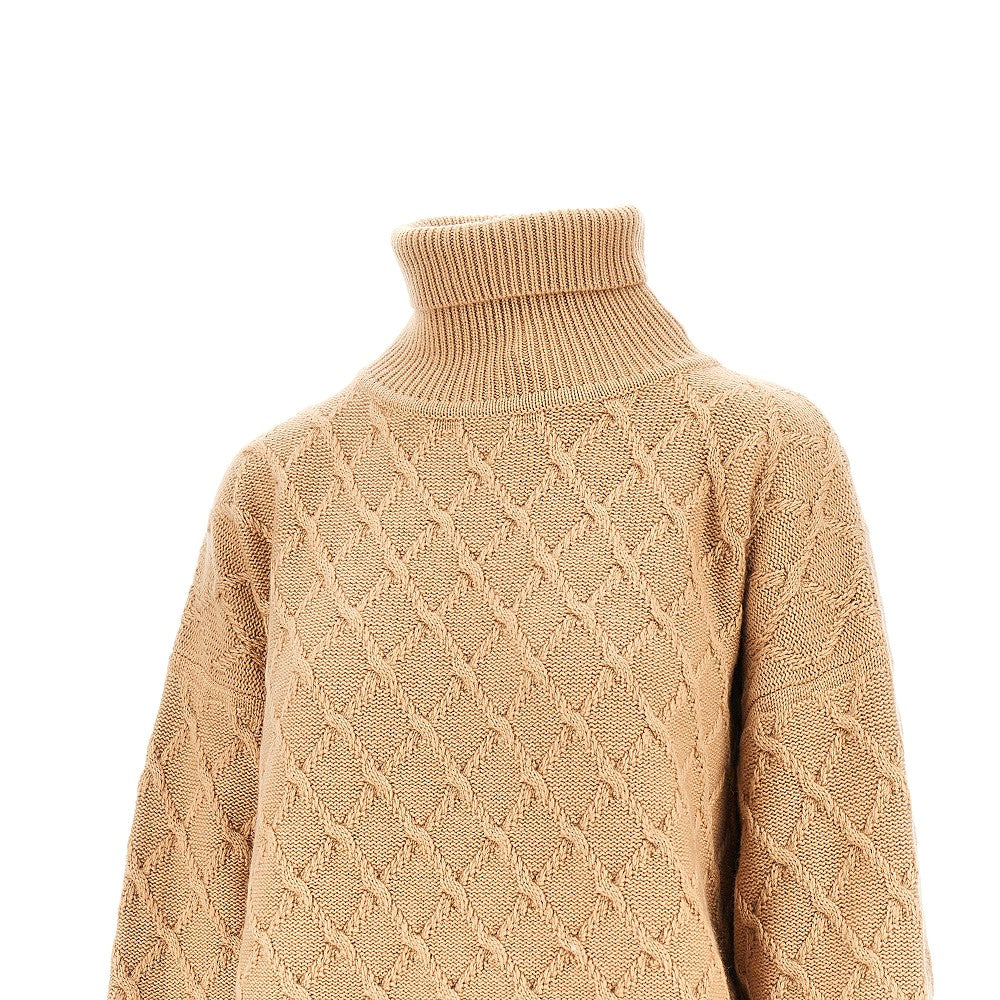 Pullover in lana e cachemire a rombi