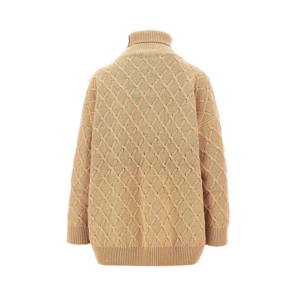 Pullover in lana e cachemire a rombi